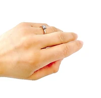10K Rose Gold 0.13cttw Diamond Ring, size 6.5 - 4.5
