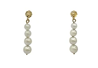 14K Yellow Gold Fresh Water Pearl Earring