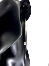 14K Yellow Gold 0.31cttw Diamond Drop Earrings - 57mm