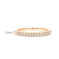10K Rose Gold 0.15cttw Round Cut Diamond Ring - 4.5