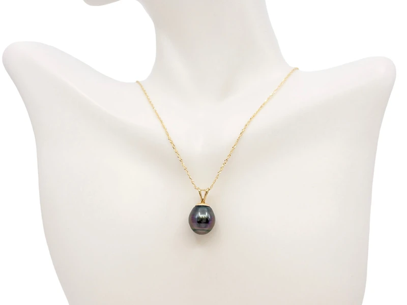 10/14K Yellow Gold Tahitian Pearl Pendant