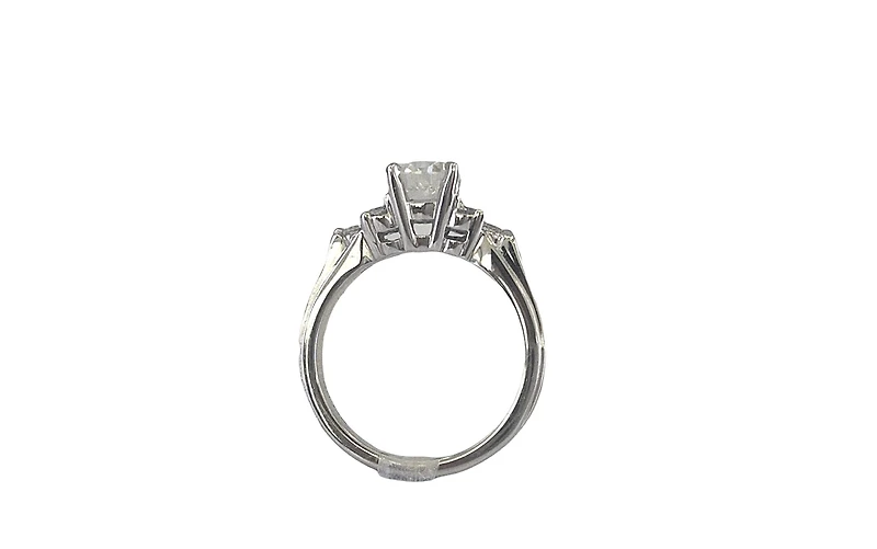 14K White Gold 1.37cttw Diamond Engagement Ring, size 6.5