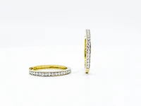 10K Yellow Gold 0.33cttw Diamond Hoop Earrings