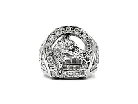 14K White Gold 0.45cttw Diamond Gents Ring, size 10