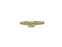 14K Yellow Gold 0.70cttw Canadian Diamond Engagement Ring, size 6.5 - 4.5