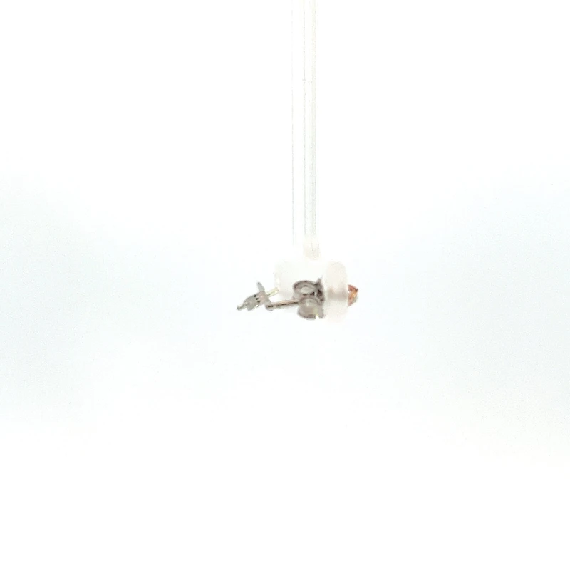 10K White and Rose Gold Diamond Solitaire Earrings 0.06cttw