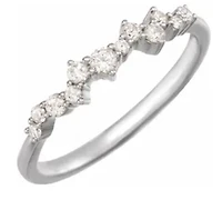 14K Yellow 1/4 CTW Lab-Grown Diamond Scattered Stackable Ring - Gold