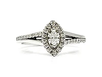 10K White Gold 0.30cttw Diamond Ring - Size 7