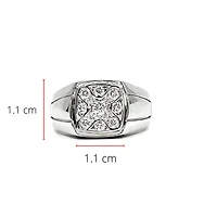 14K White Gold 0.50cttw Diamond Gents Ring, size 10