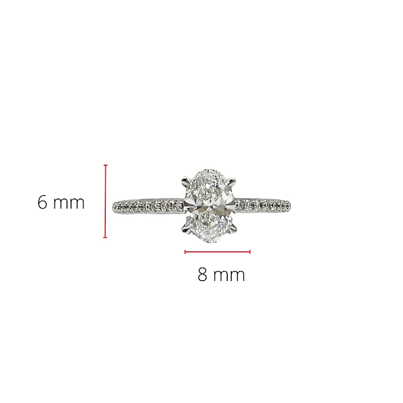 14K Gold 1.20cttw Lab Grown Diamond Engagement Ring, 6.5 - /