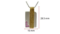 Sterling Silver and 18K Gold Plated 0.20cttw Ruby Pendant, 18"
