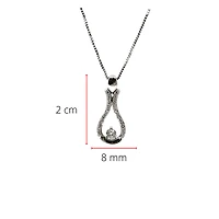 10K White Gold 0.20cttw Canadian Diamond Necklace, 18"