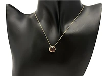 10K Yellow Gold 8mm - 2.50cttw Garnet Necklace - 18 Inches