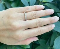 10K White Gold 0.055cttw Illusion Setting Diamond Ring - Size 6.5