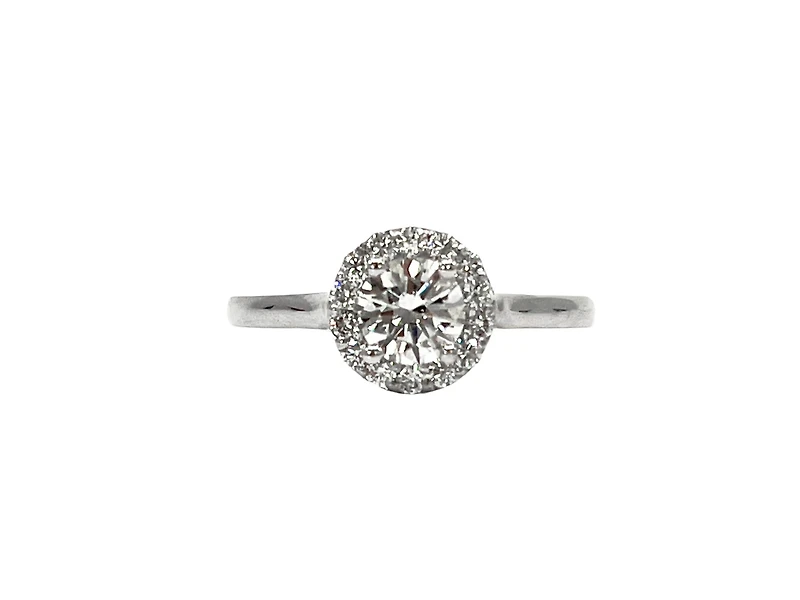 14K White Gold 0.75cttw Diamond Engagement Ring, Size 6