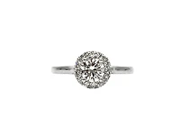 14K White Gold 0.75cttw Diamond Engagement Ring, Size 6