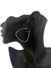 10K White Gold 38mm Earrings