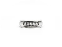 14K White Gold 0.30cttw Diamond Gents Ring, size 10