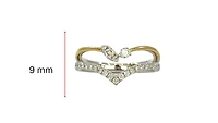 14K 2 Tone Gold 0.35cttw Diamond Ring, size 6
