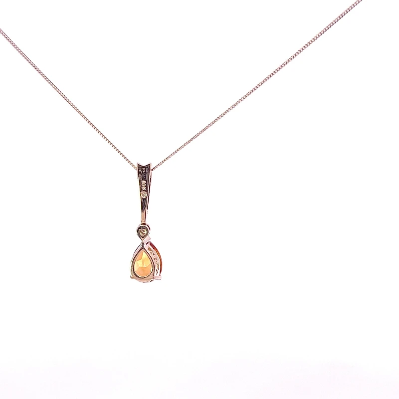 10K Yellow Gold cttw Diamond and Citrine Pendant