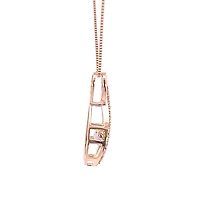 10K Yellow Gold 0.10cttw Diamond Pulse Pendant, 18"