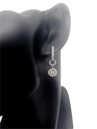 14K White Gold 0.93cttw Diamond Drop Earrings