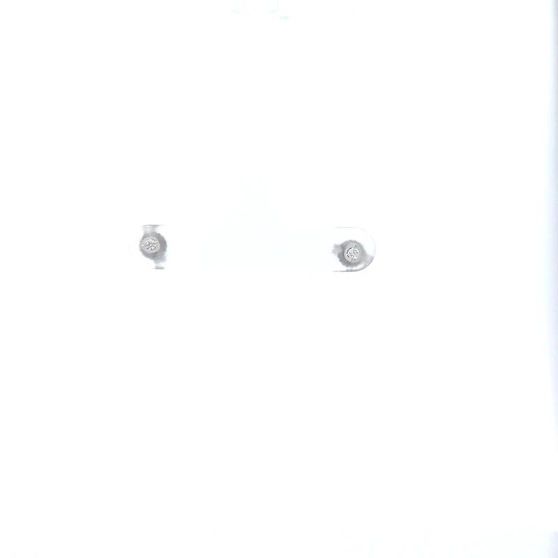 10K White Gold Diamond Solitaire Earrings 0.06cttw