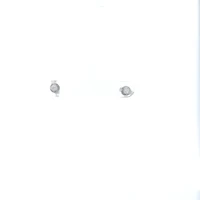 10K White Gold Diamond Solitaire Earrings 0.06cttw