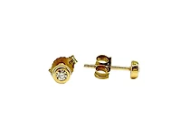 10K Yellow Gold 0.113cttw Canadian Diamond Stud Earrings