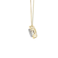 10K Yellow Gold 0.27cttw Diamond Pulse Pendant, 18"