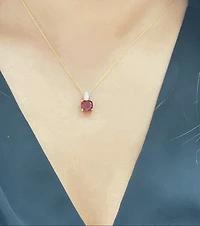 Garnet and Diamond Pendant