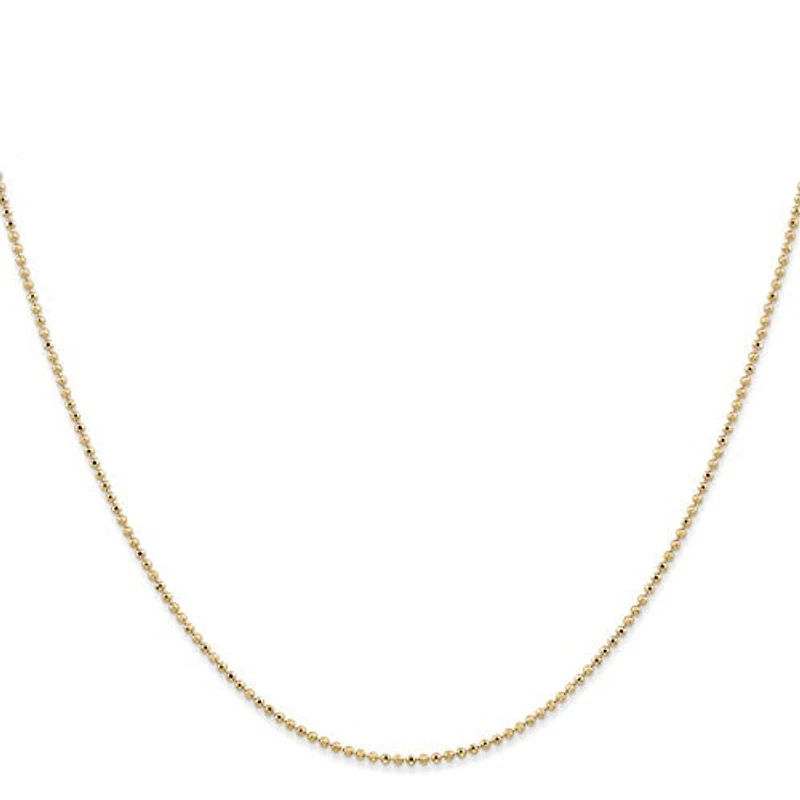 14K Gold 1.20mm Fancy Bead Chain - /