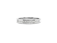 14K White Gold 0.40ctts Princess Cut Diamond Wedding Band