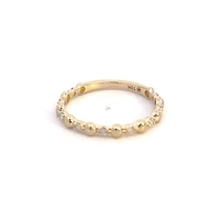 10K Yellow Gold 0.10cttw Diamond Ring, size 6.5 - 4.5