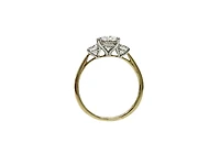 14K Gold 1.55cttw Lab Grown Diamond 3 Stone Ring - /
