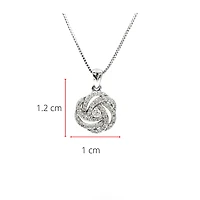 10K White Gold 0.20cttw Diamond Pendant, 18"