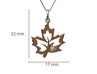 10K Rose Gold 0.02cttw Canadian Diamond Pendant, 18"