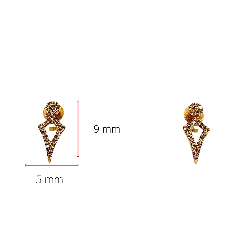 14K Rose Gold 0.11cttw Diamond Earrings