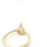 10K Yellow Gold Opal and Diamond Ring - 4