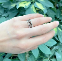 14K White Gold 0.51cttw Champagne and White Diamond Ring - size 6.5
