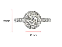 14K White Gold 1.25cttw Diamond Engagement Ring, Size 6