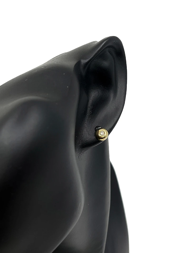 10K Yellow Gold 0.10cttw Diamond Stud Earrings