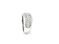 14K White Gold 0.80cttw Diamond Pave Ring, size 6