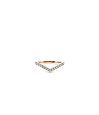 10K Rose Gold 0.15cttw Round Cut Diamond Ring, 6.5