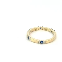 10K Yellow Gold Sapphire & Diamond Ring