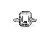10K White Gold  2.0cttw Genuine White Topaz Ring - 4.5
