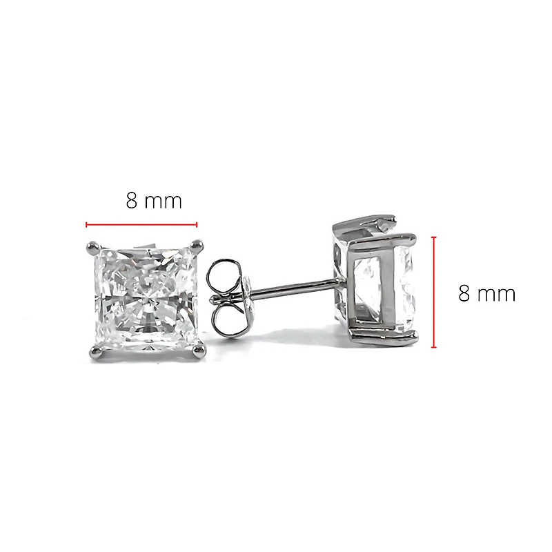 925 Silver Cubic Zirconia Stud Earrings