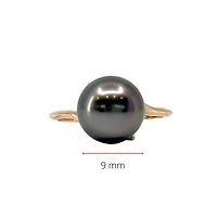 14K Rose Gold Tahitian Pearl Ring