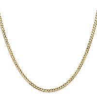 14K Yellow Gold Open Concave Curb Chain