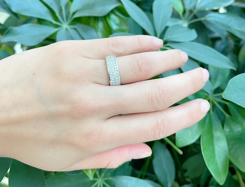 14K White Gold 1.20cttw Diamond Ring, size 6.25